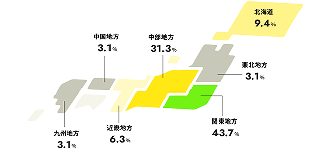 出身地を表す地図画像